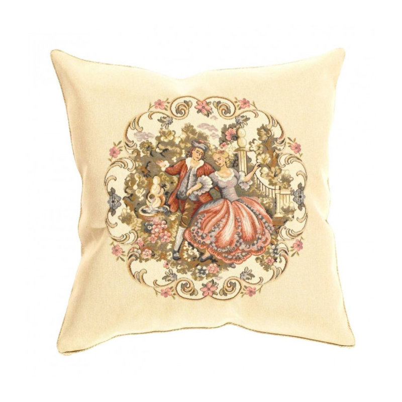 Pillow Cover & Insert, 22"H x 22"W, Olive/Rose, Square