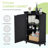 Black Bathroom Cabinet Triangle Corner Storage Cabinet With Adjustable Shelf Modern Style MDF Board