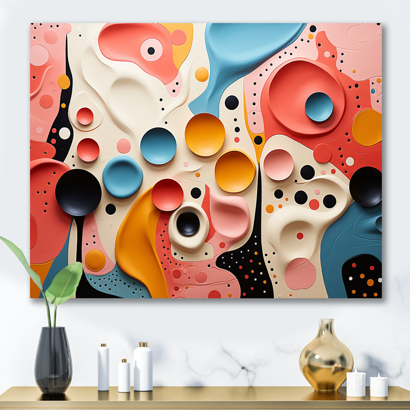 Tourbillon d'art coloré abstrait coloré I - décoration murale abstraite, H 12 po x l 20 po x P 1 po, Toile tendue