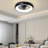  Flush Mount Ceiling Fan With Remote And Light, Black, Bladeless Ceiling Fan