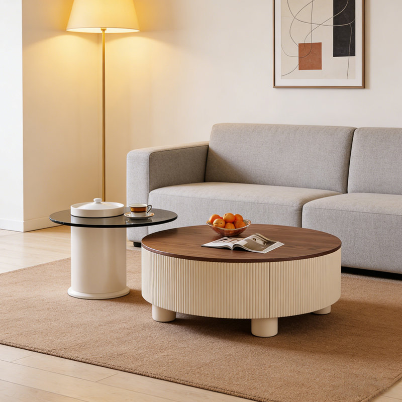 Hakon, H 12,59 po x L 27,55 po x l 27,55 po, Blanc