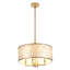 4-Light Natural Capiz Shell Drum Chandelier-501470003