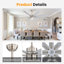 Ventilateur de plafond d'intérieur 64 pi à 8 pales avec pales et contreplaqué standard avec télécommande intégrée à DEL 64 po-2057550328-2057550330
