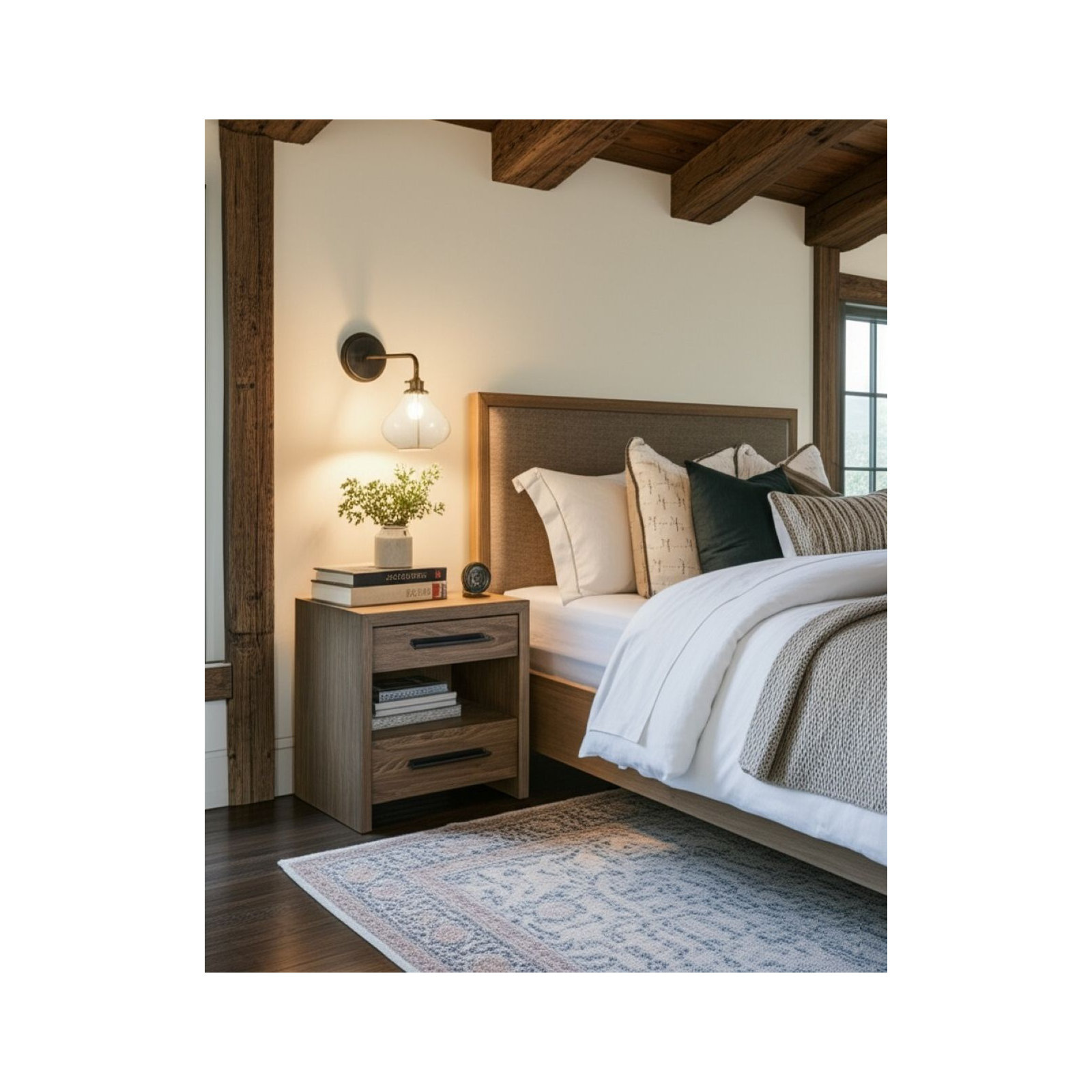Baxley 2 - Drawer Nightstand, Brown