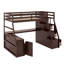 Lit mezzanine simple avec 7 tiroirs, tablettes et bureau-2012853479