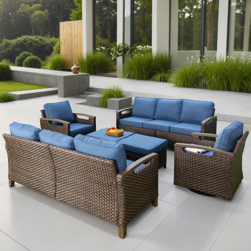 8 - Person Outdoor Seating Group With Cushions