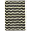 Hand Knotted Area Rug in Black And White