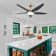 52" 5 - Blade Reversible Ceiling Fan With LED Light and Remote Control