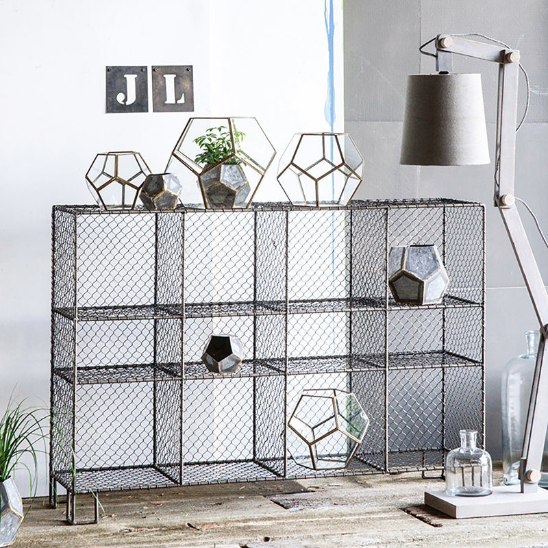 Silver Metal Wire 12-Shelf Industrial Storage Unit