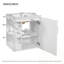 Armoire de salle de bain avec lavabo, 1 porte et tablette latérale-717420949