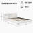 Cloudy Upholstered Platform Bed With Two Removable Pillow Headboard