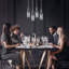 Luminaire suspendu cylindrique à 4 lumières DEL 