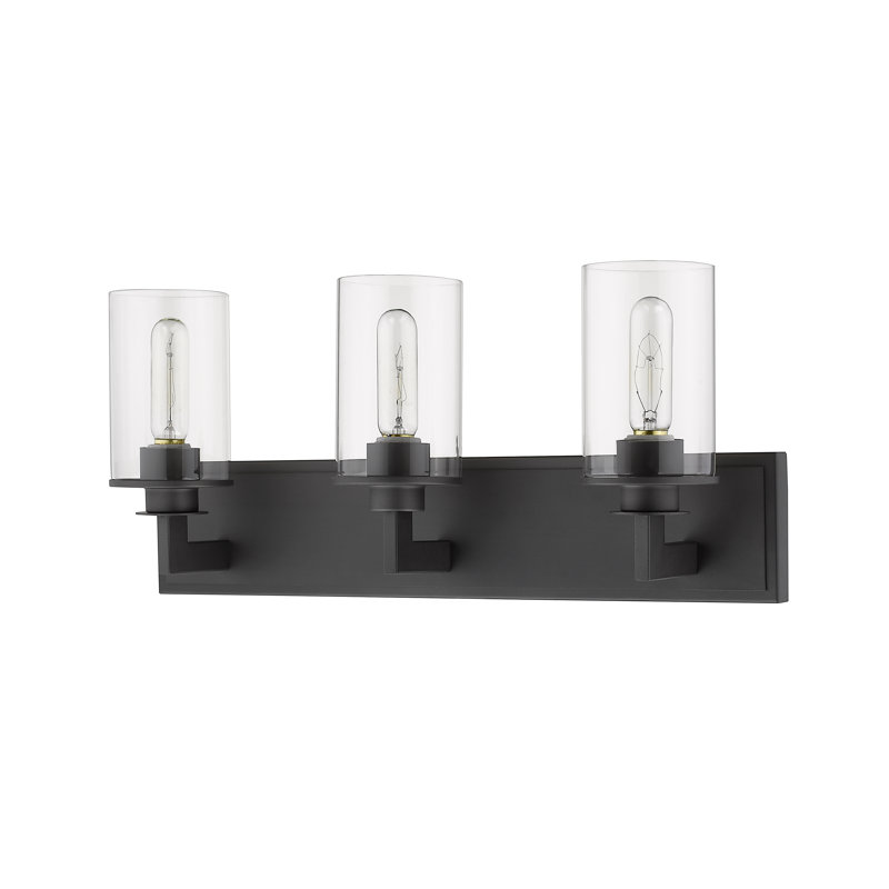 Éclairage de salle de bain à intensité variable 3 lumières Attah, Bronze