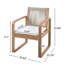 Ensemble de 2 chaises de salle à manger en bois d'acacia avec dossier en corde multi-brun