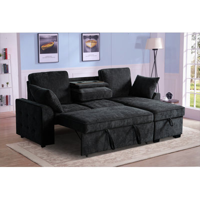 Multi - Functional Sectional Sofa Ensemble Featuring a Removable Cup Holder Tray, Storage - Integrated Chaise and Adjustable Backrests