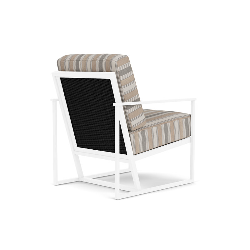 Summit Outdoor Lounge Chair, White, Ebony, Purveyor Pewter