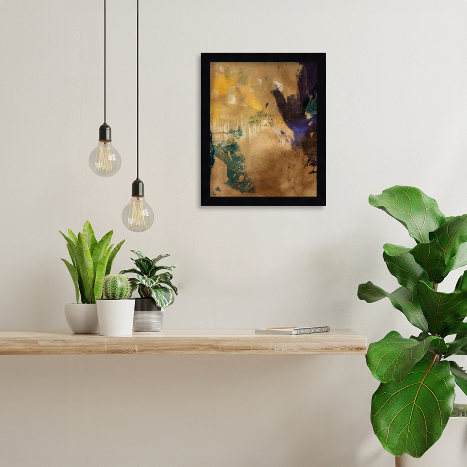 Flagler "Amber Haze No. 1" Print, 13" H x 11" W, Black