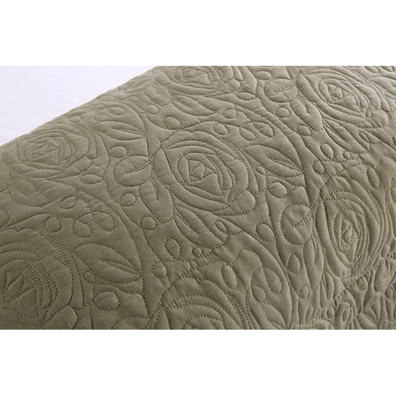 P-solid Shams Polyester Bedding, King, Sage
