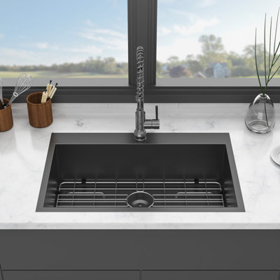 Topmount Single Bowl Kitchen Sink - Durable Stainless Steel