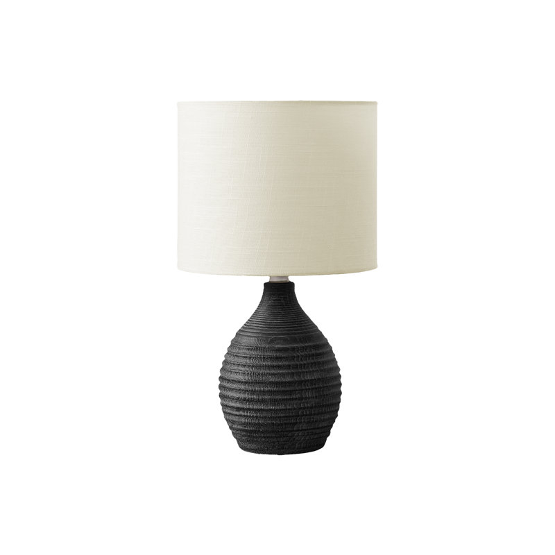 Lighting, 16.5"H, Table Lamp, Resin, Ivory / Cream Shade, Contemporary, Modern, Gray