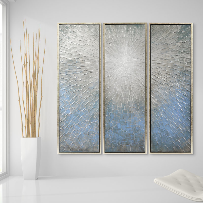 " Silver Ice " by Martin Edwards 3 - Pieces Painting Print