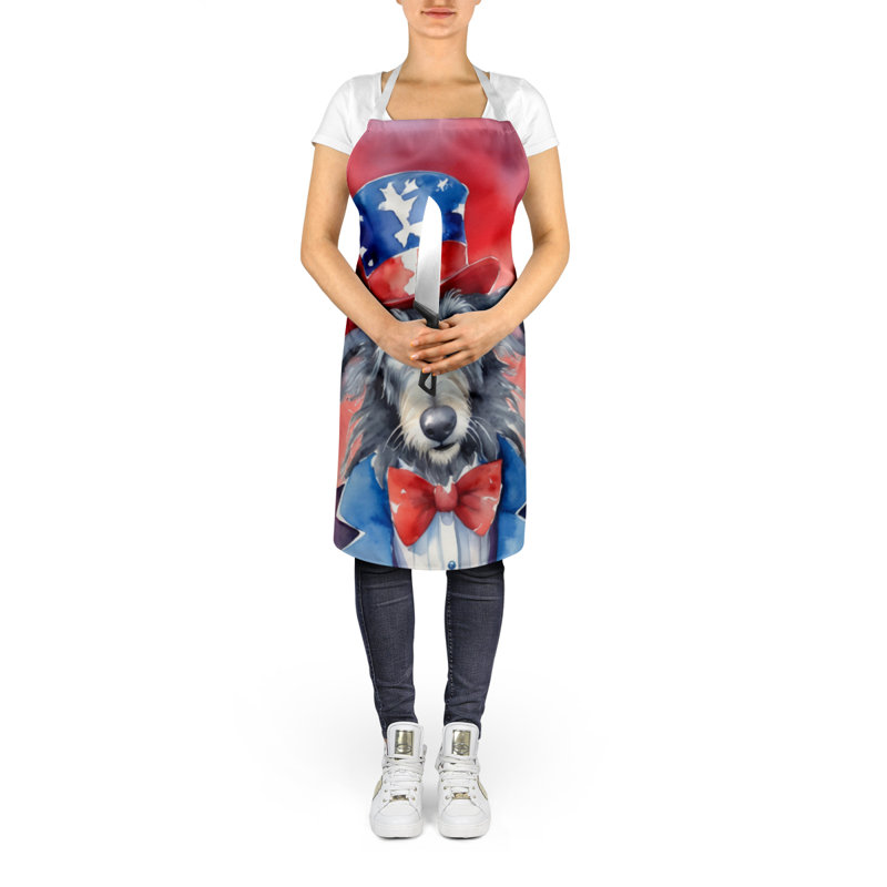Patriotic American Apron, Scottish Deerhound