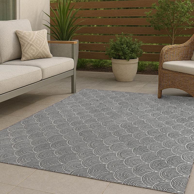 Rolling Humps Non-Slip Outdoor Rug, Rectangle 5' x 7'