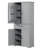 Tall Grey Bathroom Cabinet, Doors, Drawer, Adjustable Shelf, Sleek Appearance Storage With Doors And Ample Room For Storage, Robust-779349639