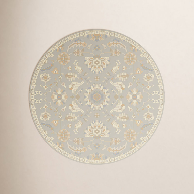 Arden Wool Oriental Indoor Rug, Round 4'