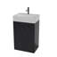Meuble-lavabo autoportant pour salle de bain moderne 20 po avec lavabo en céramique Roca-668753782