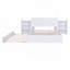 Lit plateforme avec rangement et tablettes coulissantes