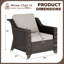Fauteuil d'extérieur en osier 2 pièces avec coussins beiges épais de 4 po-65141352