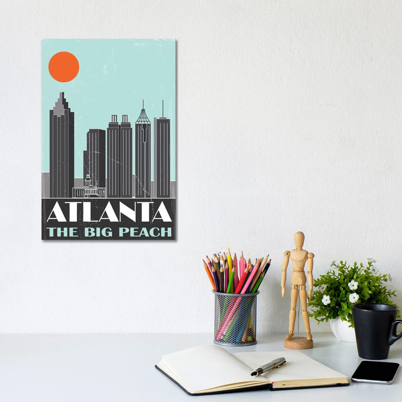 Atlanta par Fly, impression sur toile tendue, H 12 po x l 8 po x P 0,75 po