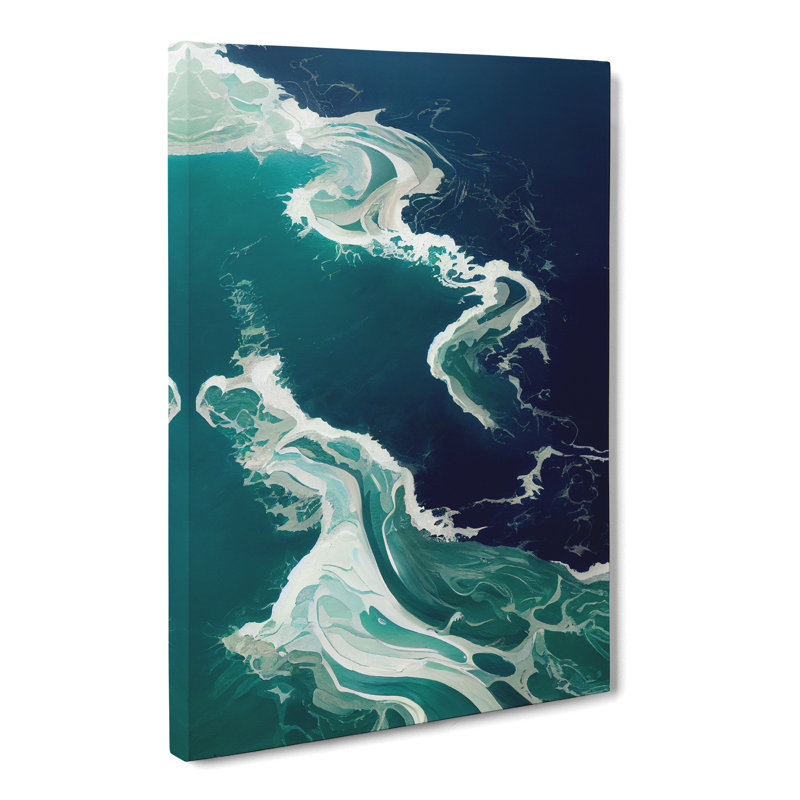 CAN-V0523-1614X Ocean Marbling - Wrapped Canvas Print, 60cm H x 40cm W x 3cm D