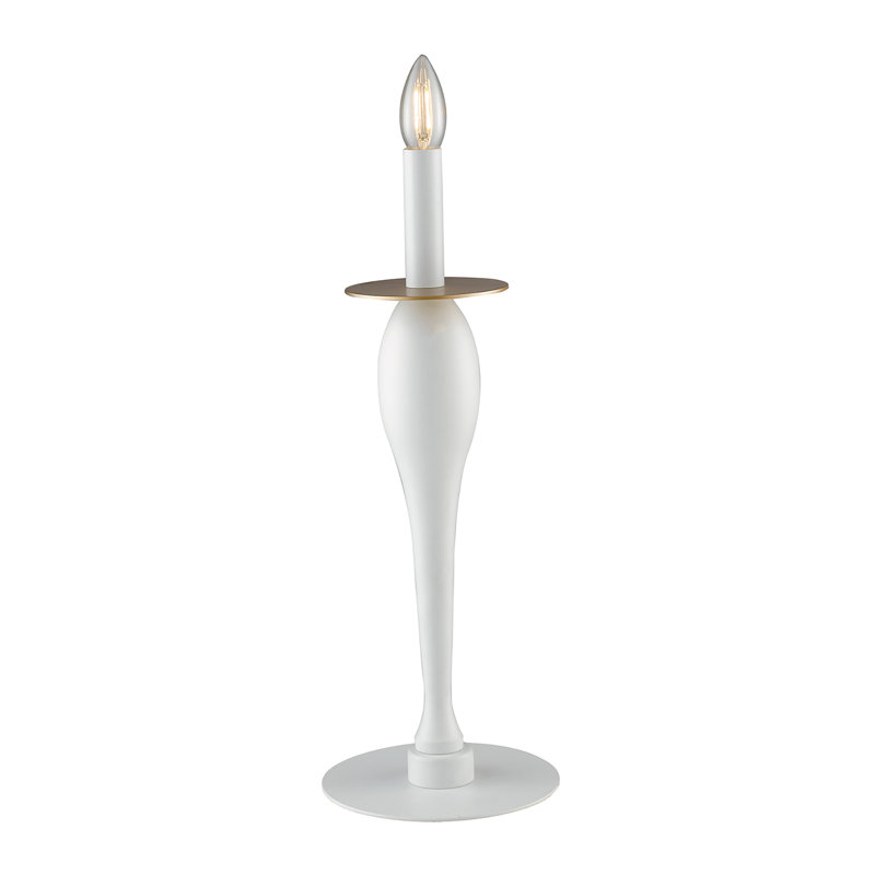 Ferndale Metal Torchiere Lamp, White