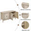 Buffet buffet, armoire de rangement avec rangement, armoire de rangement moderne avec 4 portes et tablettes réglables pour le salon-1552919198