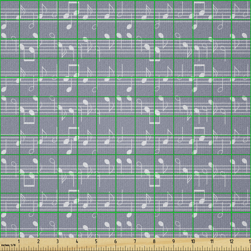 Cormach Piano Music Clay Motif with Various Notes Beats Multi-Purpose Fabric