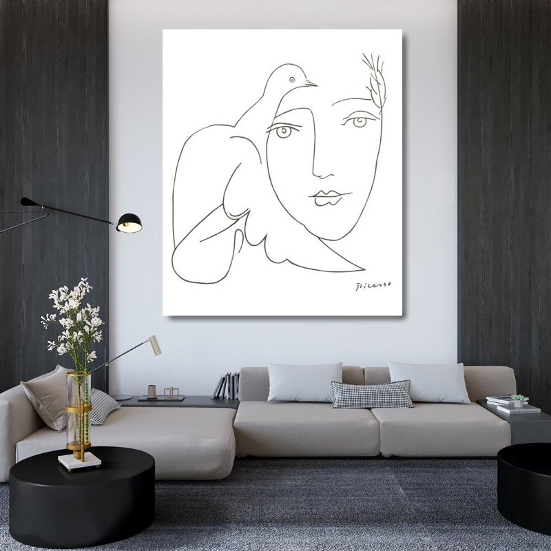 Face and Dove, 43" H x 36" W
