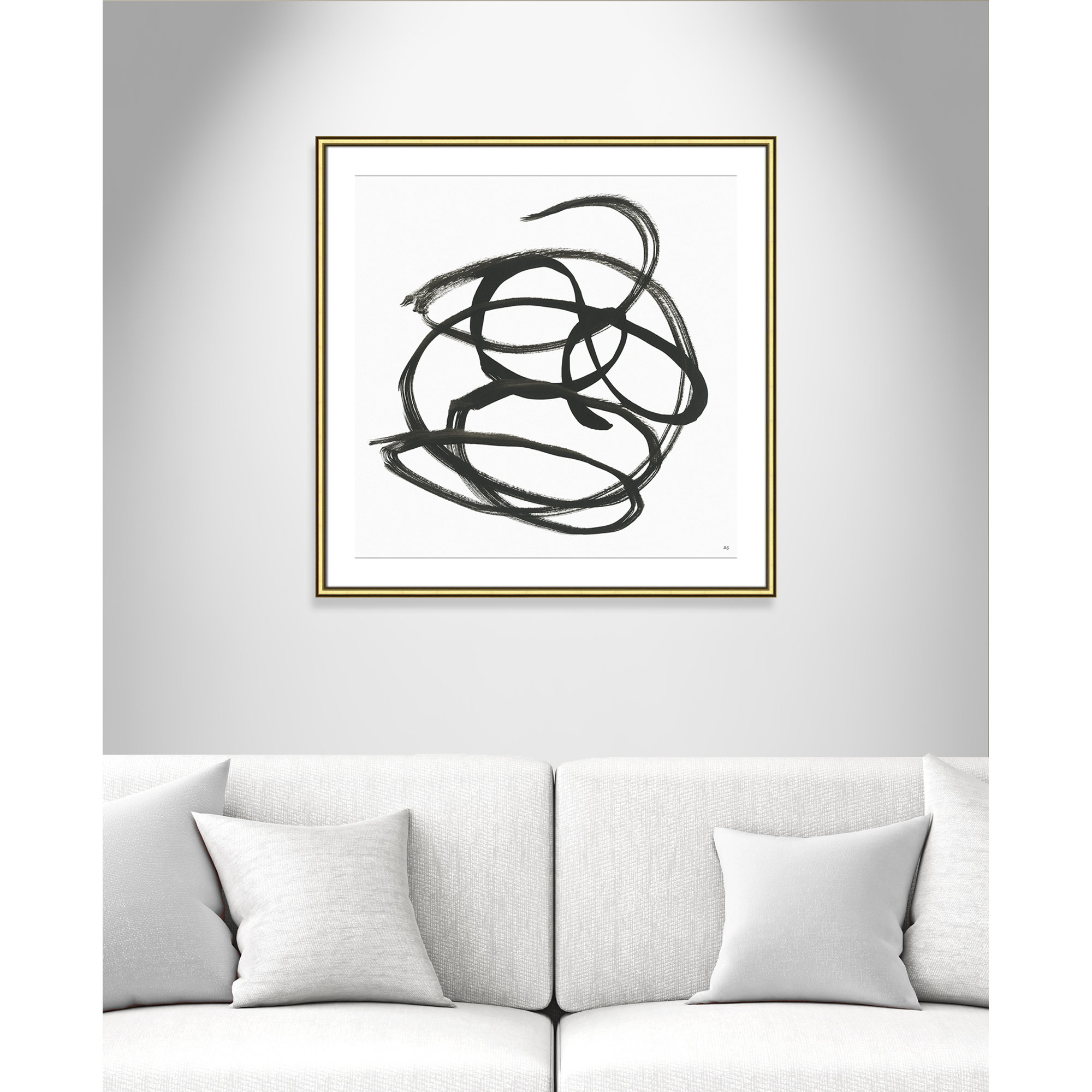 Along The Path I by Susan Jill, 28.75" H x 28.75" W x 0.88" D, Gold