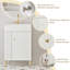 Meuble-lavabo à tablettes ouvertes 21,6 po avec lavabo en céramique-1948803259