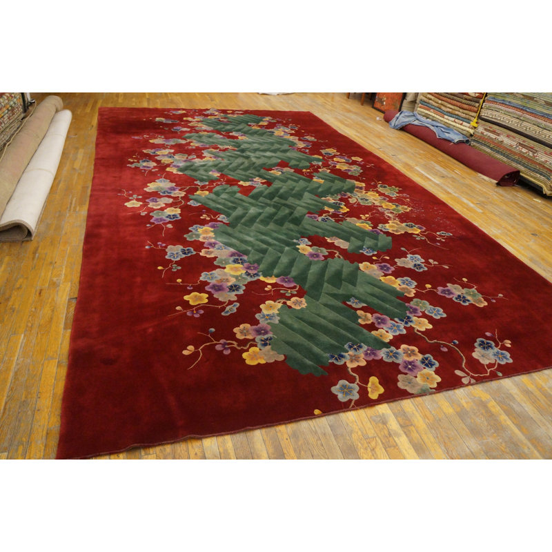 Tapis antique en laine Art Deco