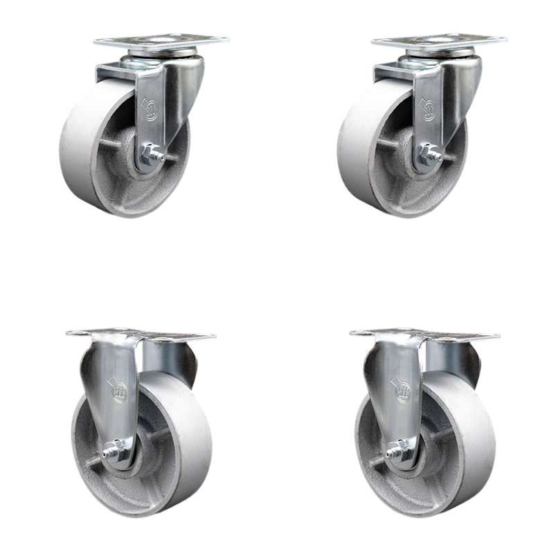 4-Piece Semi Steel Caster Set
