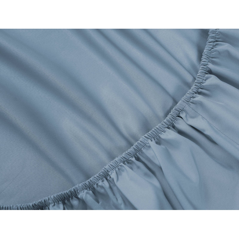 Nautica Cotton Blend Solid Fitted Sheets, Full Fitted Sheet, Blue