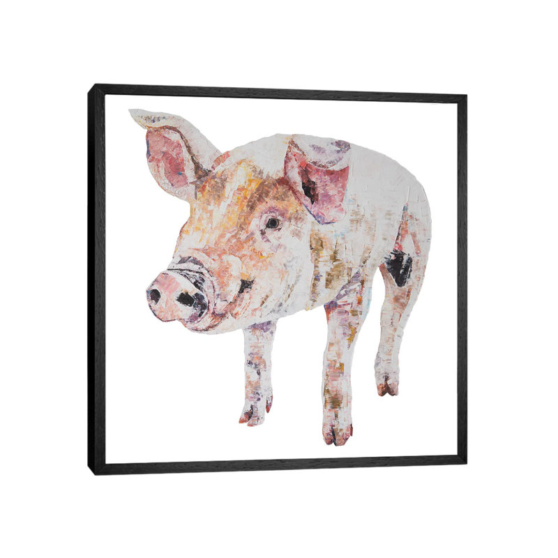 Jim by Becksy - Painting on Canvas, 66.04cm H x 66.04cm W x 3.81cm D, Black Framed