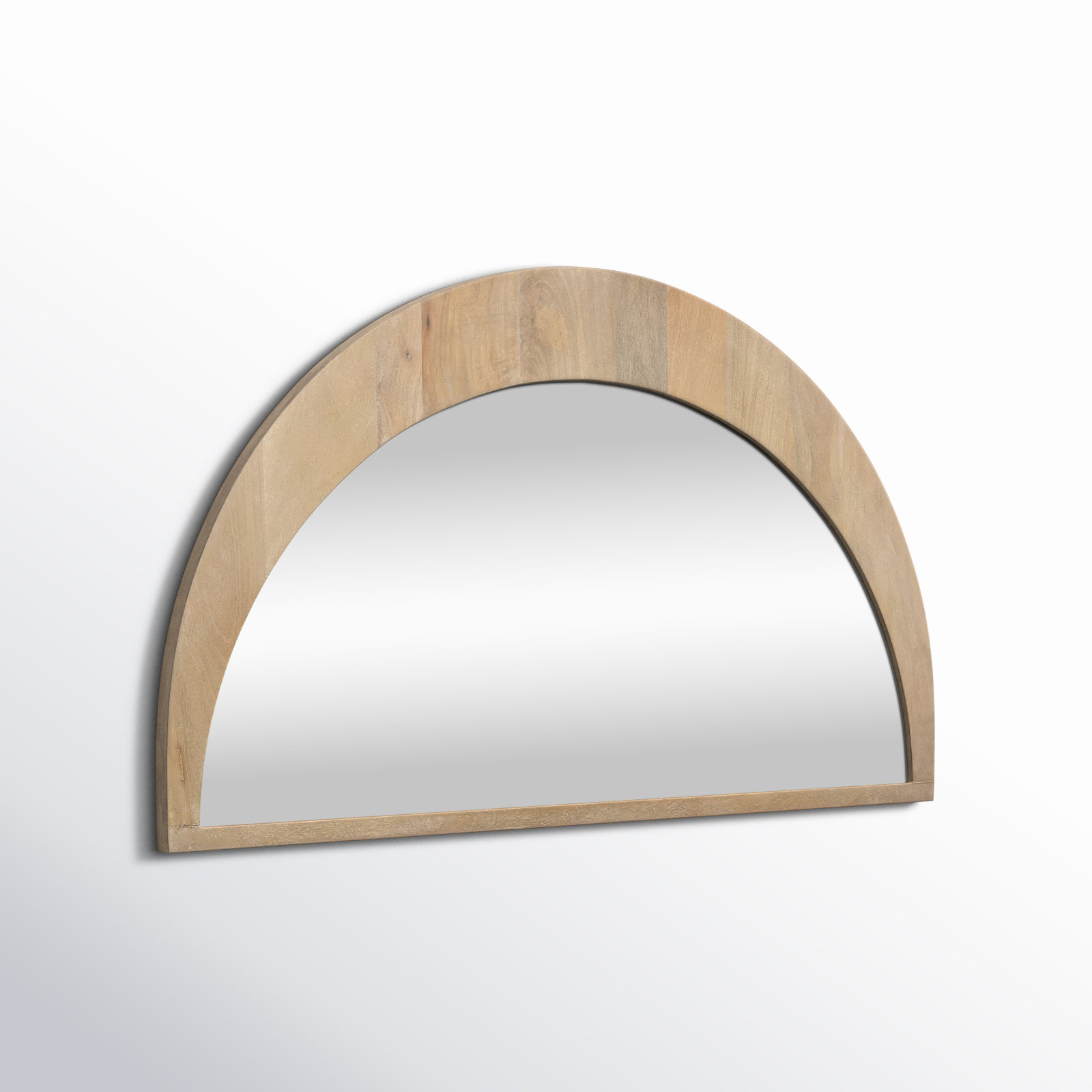 Vixe Solid Wood Mirror, 26.3" x 42", Light Brown