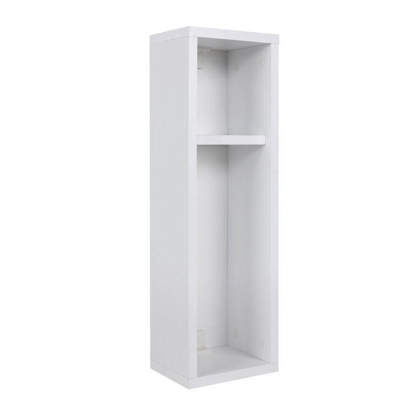 Table de chevet blanche moderne, 100% panneau de particules enduit de mélamine, 7,1 x 25,6 x 5,9 pouces | Conception murale, parfaite pour les petits espaces | Solution de rangement élégante et fonctionnelle pour la chambre à coucher ou le salon | Durable et facile à nettoyer