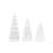 Village House Porcelain Village Mini Fir Tree Set - LED