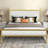 Hegwein Upholstered Platform Bed Frame Heavy Duty with Tufted Headboard, No Box Spring Needed-1566060943-1566060942
