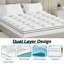 Surmatelas en mousse à mémoire de forme grand format, surmatelas double couche 4 po, mousse viscoélastique imprégnée de gel 2 po et housse de coussin 2 po avec poche profonde de 8 à 21 po