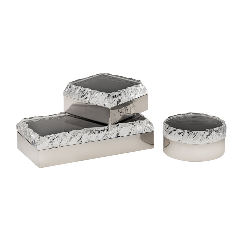 Cogar Box - Square Polished Nickel